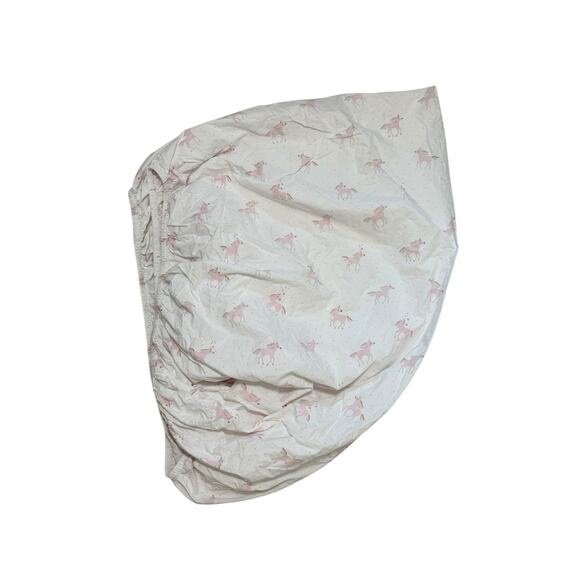 Pottery Barn Kids Pink Rainbow Unicorn Twin Sheet Set Organic Cotton Fitted - Picture 4 of 7